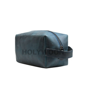 กระเป๋าใส่เครื่องสำอางแบบพกพา หนังแท้ คุณภาพสูง ซิปปรับแต่งได้ - Product Image 4