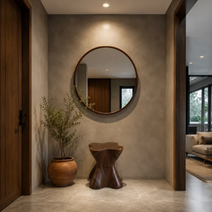 Modern Artistic Suar Wood <b>Side</b> <b>Table</b> Sculptural Organic Contemporary Accent <b>Table</b> Durable Natural Dark Grain Design - Product Image 4