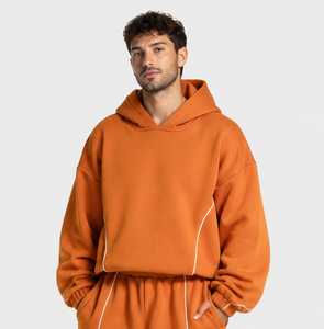 Sweat à capuche pour homme Pumpkin Spice avec logo personnalisé, style décontracté, coupe oversize, en molleton premium - Product Image 3