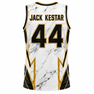 Maillot de basket-ball personnalisé, uniforme sportif en polyester de qualité supérieure, vêtements d'équipe réversibles, impression par sublimation, OEM ODM - Product Image 2