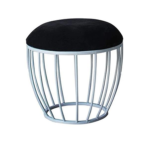 Soft Fabric Upholstered <b>Stool</b> with Deep Supportive Cushion Created for Cozy Seating and Beautiful Modern Home Decoration Poufs - Product Image 4