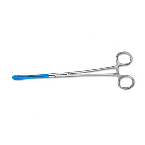 Pinzas de Esponja Recubiertas de Azul de 9.5 Pulgadas, Rectas, Electroquirúrgicas, para Ginecología, Instrumento Quirúrgico de Acero Inoxidable Alemán Antiadherente - Product Image 4