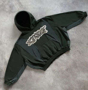 Conjunto de Sudadera Holgada y Pantalones Acampanados para Niños, Personalizado, Estilo Urbano, Lavado Ácido, Estampado DTG - Product Image 3