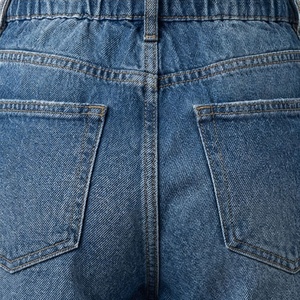Shorts en jean taille haute plissés et déchirés pour femme – Respirants, confortables, décontractés, élégants pour l'été - Product Image 5