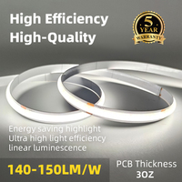 Tira de LED COB de Alta Eficiencia, 336 LED, UL ETL IP20, Tira de LED COB Flexible, 140LM/M, DC24V, 15W, 10mm, 4000K, para Iluminación Interior