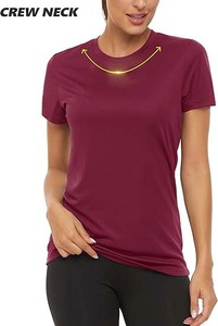 T-shirt femme 2026, haut d'été léger en mélange de coton, style décontracté, coupe oversize ou ajustée, t-shirt basique uni - Product Image 4