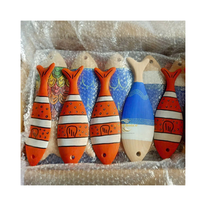Décoration murale artisanale en bois VietChoice, poissons et créatures marines multicolores, style bohème, meilleur prix - Product Image 6