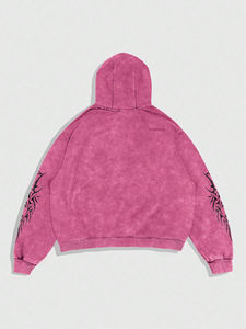 Sudadera con capucha y cremallera para hombre, estilo gótico con diseño de copo de nieve, 2026 |   Sudadera Bordada Estilo Urbano |   Ropa Técnica de Otoño OEM - Product Image 5