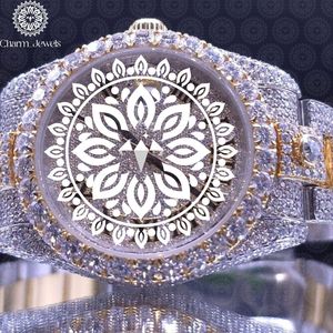 Charm_Jewels Women's Luxury Stainless Steel <b>Watch</b> Round Dial Sapphire Crystal Analog Quartz Folding Clasp 38mm - Product Image 2
