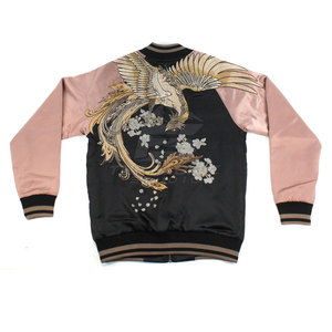 Chaqueta Sukajan Bordada Personalizada de Moda Urbana, Diseño Artístico Personalizado, Tela Satinada, Chaqueta de Invierno Elegante con Cuello Alto y Logotipo Frontal - Product Image 2