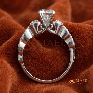 Round Cut Moissanite Three <b>Stone</b> Ring Silver Engagement Ring Women Bridal Anniversary Jewelry Gift USA Fashion - Product Image 2