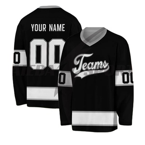 Ensemble d'uniformes de hockey sur glace de qualité supérieure, respirants, anti-humidité, antibactériens, 100 % polyester, vente en gros d'usine, personnalisables - Product Image 1