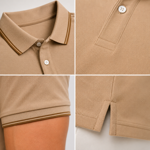 Polo homme en tissu doux et respirant, idéal pour un usage quotidien, coupe confortable, look élégant pour les hommes modernes. - Product Image 6