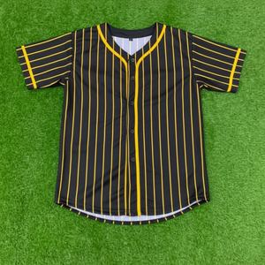 Maillot de baseball personnalisé authentique noir et blanc, 100 % polyester respirant, vente en gros à chaud - Product Image 1