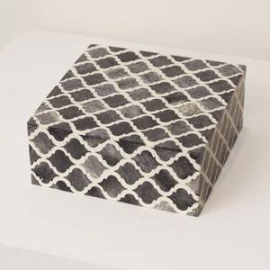High Quality Novelty Moroccan Pattern Bone Inlay Jewelry Box Bone Inlay Jewelry <b>Storage</b> Box Bone Inlay Decorative Jewelry Box - Product Image 4