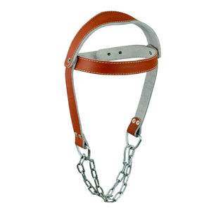 <b>Exercise</b> Fitness Strap High Quality Leather Wholesale Gym Equipment Adjustable Weight Lifting Head Harness <b>Belt</b> Neck Strength - Product Image 3