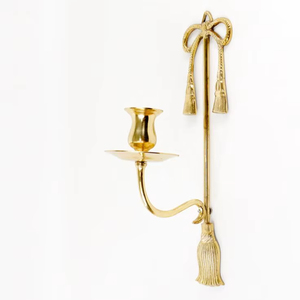 Elegant Gold Metal Candle Sconce For Wall Decoration In Bedroom Living Room Hotel And Restaurant Use - Product Image 1