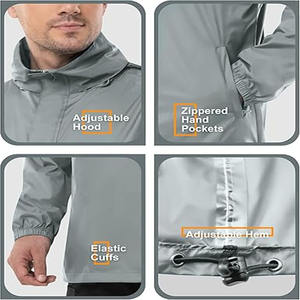 Nouveautés : vestes de pluie en polyester avec impression de logo personnalisée, faible quantité minimum de commande, faciles à porter, manteaux de pluie, envoyés par Dress Sports - Product Image 6