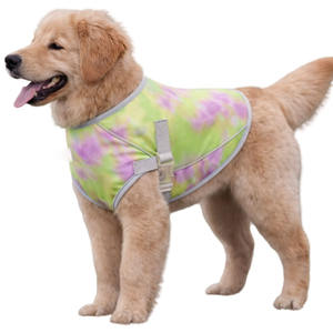 Vêtements pour animaux de compagnie haute durabilité : Gilets et manteaux sans manches pour chiens, vêtements légers et respirants, veste imprimée tie-dye - Product Image 1