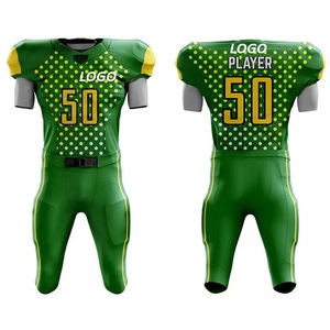 Impression par sublimation, uniformes de football américain avec logo personnalisé, haute qualité, 100% polyester, ensembles d'uniformes de football américain - Product Image 4