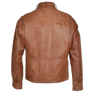 Blouson de moto en cuir synthétique PU pour homme, coupe ajustée, col montant, coupe-vent, collection automne-hiver 2026 – Vente en gros en ligne - Product Image 3