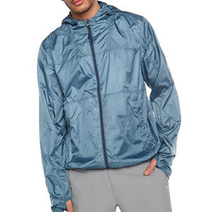 Veste coupe-vent pour homme en nylon de haute qualité avec capuche, logo personnalisé, respirante, légère, pour le sport de plein air, la course à pied, tissu imperméable - Product Image 1