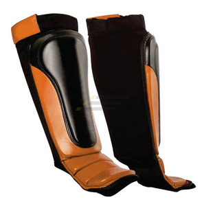 Protège-tibias de boxe MMA en cuir avec cadre en aluminium léger et fermeture à lacets pour hommes et femmes – Protection professionnelle pour le kick-boxing - Product Image 6