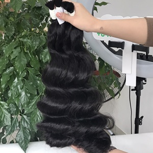 Cabello humano ondulado a granel, Color rubio, embalaje de cabello virgen, suave y sedoso, precio al por mayor - Product Image 6