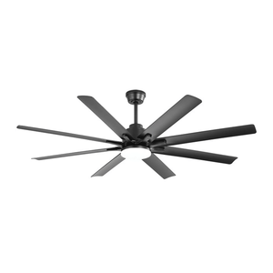 66-Inch Modern LED <b>Ceiling</b> Fan with Dimmable <b>Light</b> 8 ABS Blades Smart Remote Control Reversible DC Motor Black for Home <b>Office</b> - Product Image 2