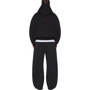 Ensemble de survêtement 2 pièces pour homme : sweat à capuche épais en coton et pantalon de survêtement ample, streetwear personnalisé par le fabricant, 500 g/m² - Product Image 5