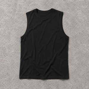 Débardeur de sport sans manches pour homme, couleur personnalisable, coupe ample, 100% coton, séchage rapide, respirant, style vintage - Product Image 1