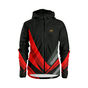 Men's Hooded Windbreaker <b>Jacket</b> Geometric Printed Sporty Style Zipper Closure Polyester Material Autumn Wear Rainproof <b>Jacket</b> - Product Image 5