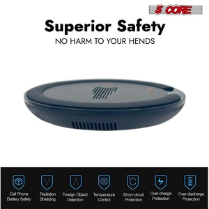 Chargeur sans fil 5Core 15W certifié Qi, tapis de charge rapide, chargeur - Product Image 5