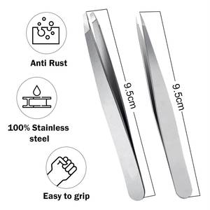 แหนบตัดขนตา Morje Surgical MS-ET-0007 ทำจากสแตนเลสอย่างดี ปลายเรียบ จับถนัดมือ ความยาว 10 มม. พร้อมซองหนังสีเทา - Product Image 2