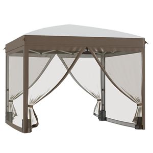 Portable 10x10 Pop-Up Gazebo <b>Canopy</b> <b>Tent</b> with Netting and Wheeled Bag for Parties - Product Image 1