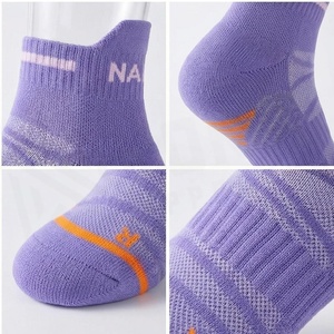 Ankle <b>Socks</b> Striped Breathable <b>Running</b> <b>Socks</b> for Adults Summer Season Thin Knitted Sport <b>Socks</b> - Product Image 4