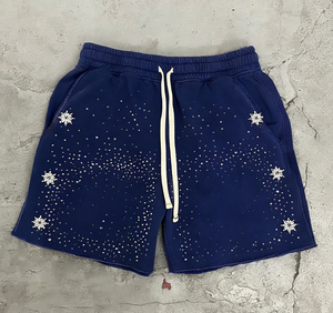 Shorts Glory Custom Sun Fade Rhinestone à cordon de serrage, qualité supérieure, tissu 100% coton, pour un usage décontracté, unisexe. - Product Image 3