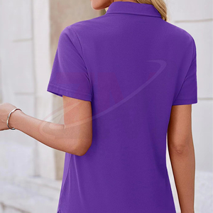 เสื้อโปโลผู้หญิงแบบสั่งทำแบรนด์ส่วนตัว ผ้าฝ้ายพรีเมียม แขนสั้น รับผลิตตามสั่งจำนวนมาก - Product Image 2