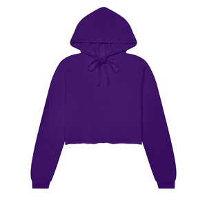 Sweat-shirt à capuche oversize pour femme, coupe courte, manches longues, 100% coton, tendance, décontracté, hiver, en vente - Product Image 1