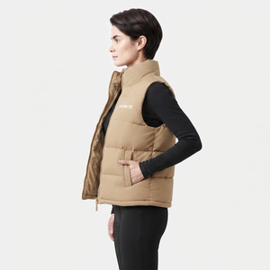 <b>Women</b> Fashion <b>Padded</b> Vest Jacket Sleeveless Quilted <b>Winter</b> Wear High Neck Outdoor Wear - Product Image 4