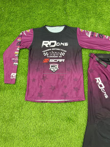 ชุดมอเตอร์ไซค์วิบากสไตล์มืออาชีพผ้าโพลีเอสเตอร์ % แข็งแรงระบายอากาศได้ดีและมีลายพิมพ์กันลมเพื่อความสบายในการแข่งทุกเพศ - Product Image 2