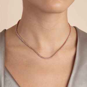 Collar de tenis de moissanita de alta calidad, pasa la prueba del diamante, cadena de joyería para bodas y fiestas, para mujeres y hombres - Product Image 5