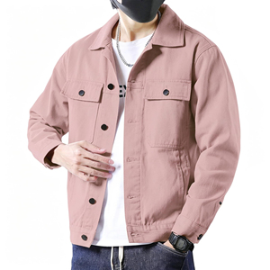 Mens Denim Jacket Custom Color Design Trendy Street Style Fashion Windbreaker Jacket High Quality Cotton Men's Outwear Apparel - Product Image 6