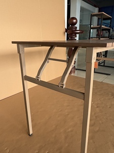 Modern Outdoor Folding <b>Table</b> Metal Frame PS Slat <b>Portable</b> Patio Camping <b>Table</b> - Product Image 2