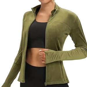 Veste de sport à manches zippées pour femmes haute qualité Gym entraînement entraînement vêtements de sport vestes haute Stretch Yoga vestes 2025 - Product Image 1