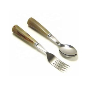 Juego de Cubiertos de Acero Inoxidable de Venta Caliente, Pulido Espejo, Mango de Cuerno, Estilo Tradicional, para Hogar, Hotel, Comedor, Especial para Fiestas - Product Image 3