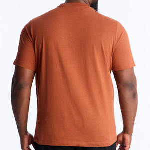 T-shirt pour homme en coton 100% uni avec logo personnalisé, coupe ample et décontractée, col rond, streetwear, marque privée, fabricant OEM ODM - Product Image 3