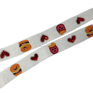 Lindo Bolso de Hombro de Algodón Bordado con Cuentas, Estilo Vintage, con Correa de Gancho, Diseño de Corazón, Ajustable e Impermeable - Product Image 3