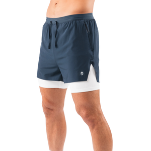 Mens Performance 5 Inch Training <b>Shorts</b> With Inner <b>Compression</b> Liner Quick Dry Lightweight Gym Running OEM Wholesale - Product Image 3
