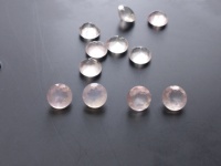 Quartz rose naturel, 10 mm, taille brillant ronde, qualité supérieure, pierre précieuse en vrac pour la fabrication de bijoux
